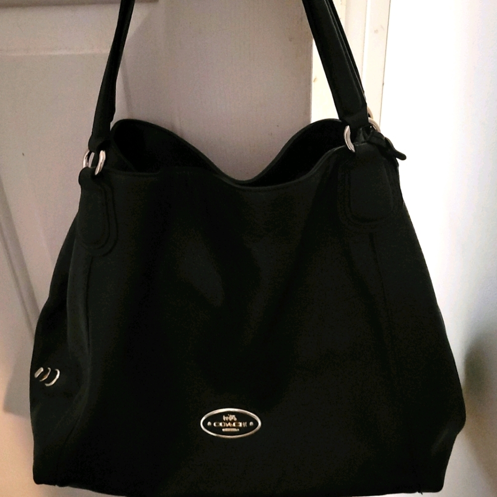 Coach Edie Pebble Leather shoulder bag.